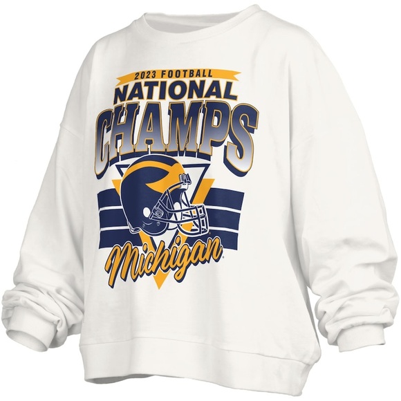 Pressbox Michigan Wolverines Women's White College Football Playoff 2023 sweater - Picture 2 of 3
